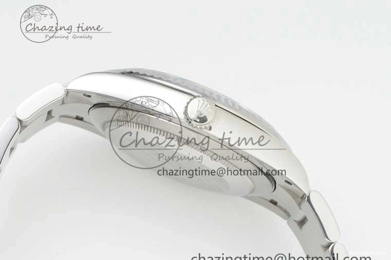 0212 DateJust 41 126334 NTF 1:1 Best Edition 904L Steel Gray Dial Green Roman on Oyster Bracelet VR ZeroBulk 2285